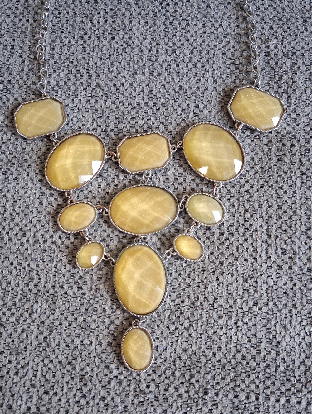 Yellow Statement Bib Necklace - Women Jewelry
